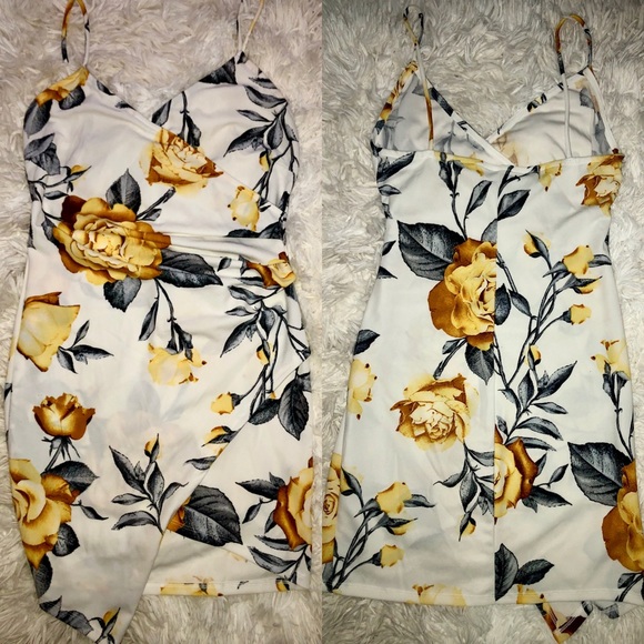 Crystal Floral Bodycon Dress - Picture 2 of 2